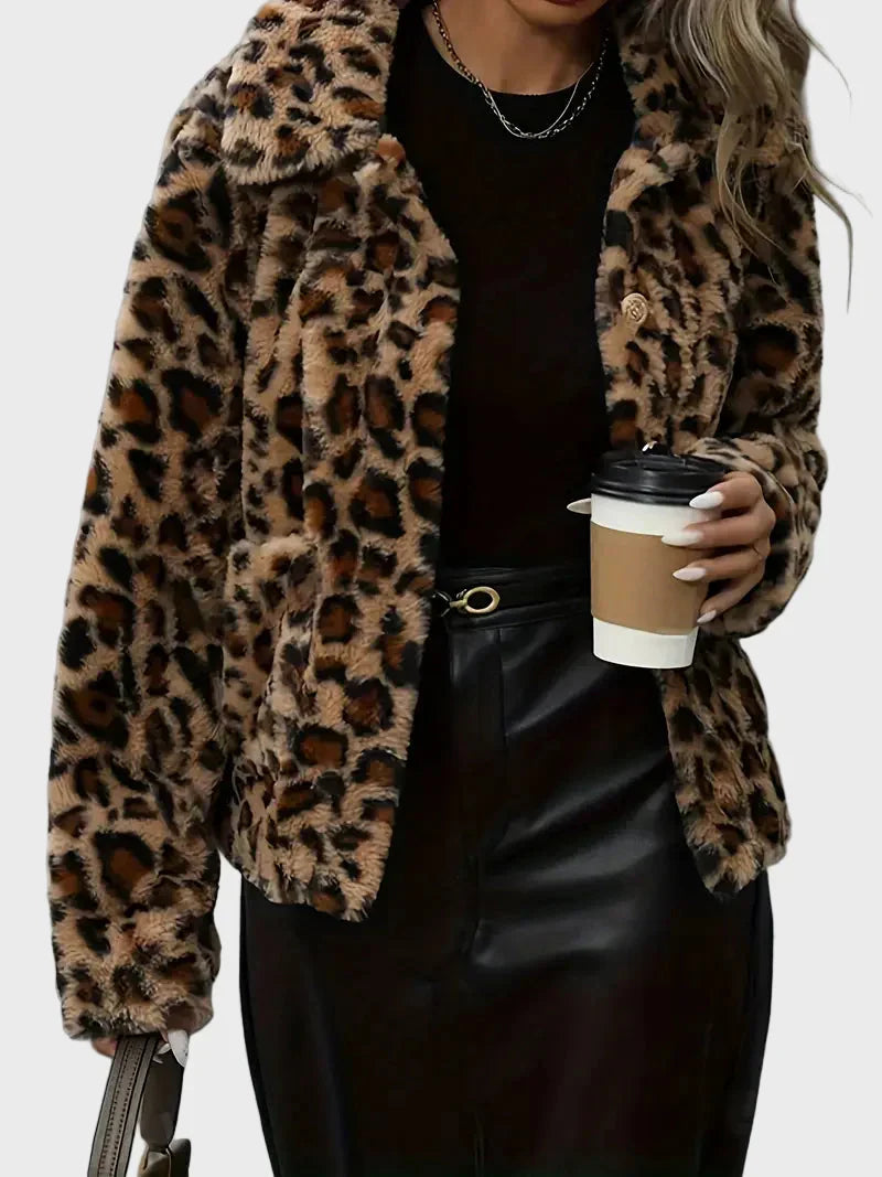 Nyla | Collared Leopard Jacket